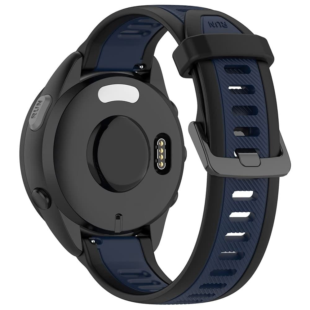 Techsuit - Watchband 18mm (W053) - Huawei Watch GT 4 (41mm)/W1/Honor Watch S1/Garmin Venu 2S/Vivoactive 4S - Dark Blue 3