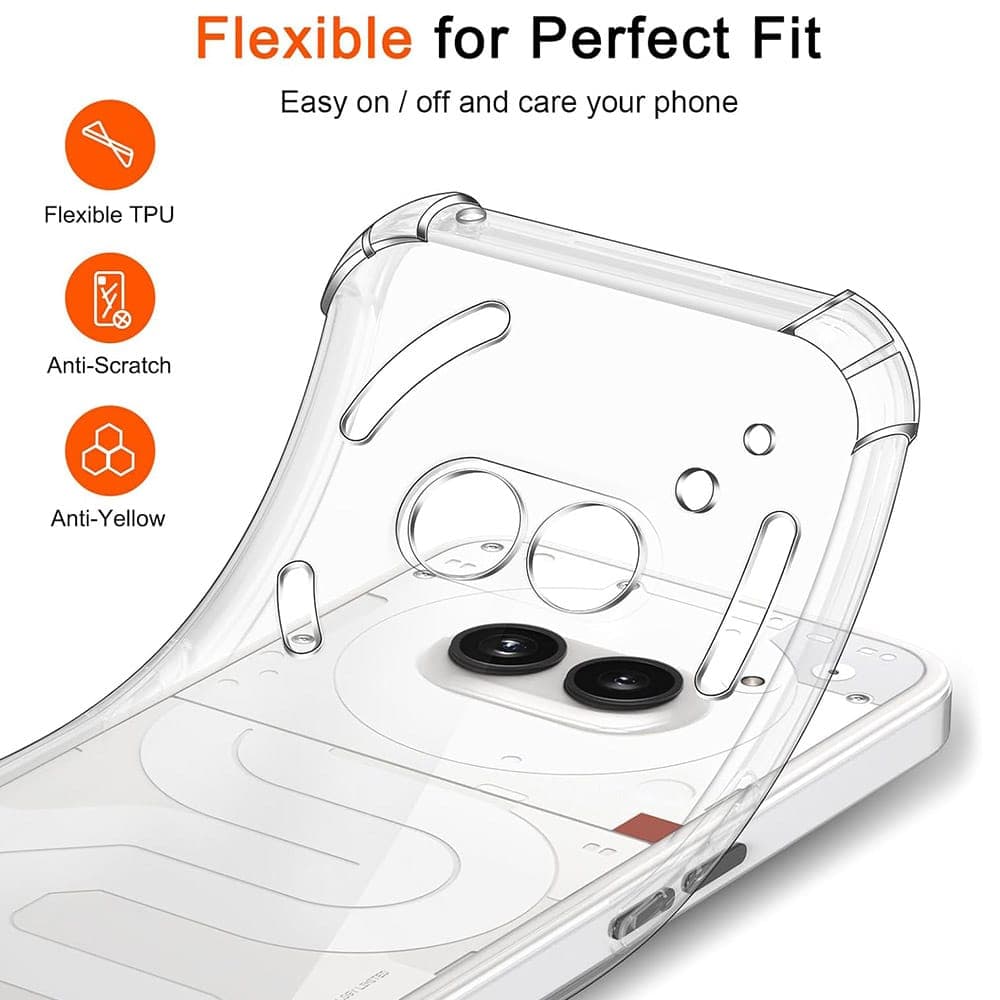 Techsuit Shockproof Clear Silicone - θήκη για Nothing Phone (2a) - Διάφανο 5