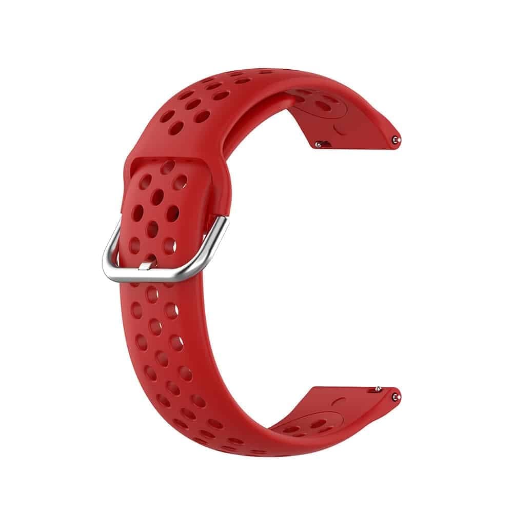 Techsuit - Watchband 22mm (W004) - Samsung Galaxy Watch (46mm)/Watch 3/Gear S3, Huawei Watch GT/GT 2/GT 3 (46mm) - Red 2