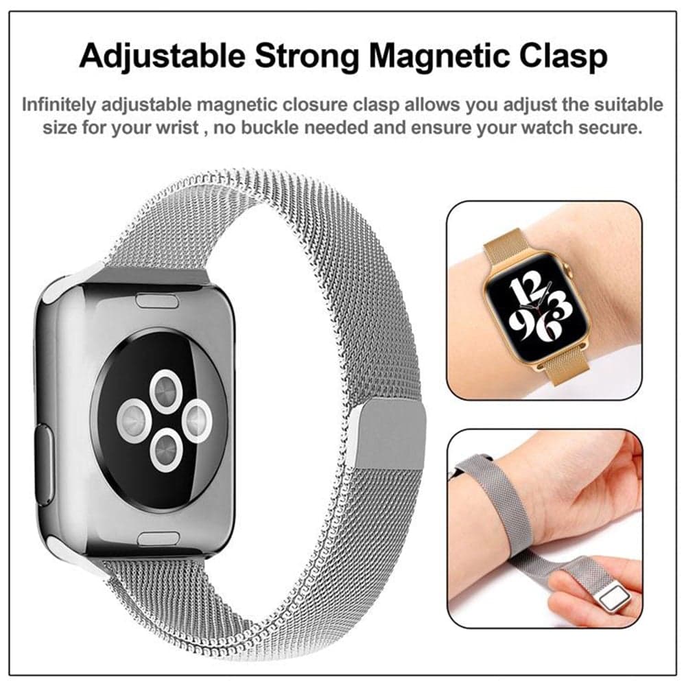 Techsuit - Watchband (W034) - Apple Watch 1/2/3/4/5/6/7/8/9/10/11/SE/SE 2/SE 3 (38/40/41/42mm) - Pink 5