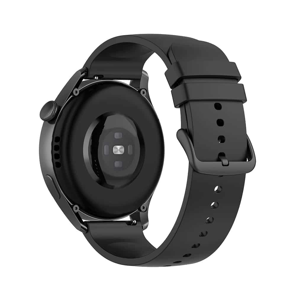 Techsuit - Watchband 20mm (W001) - Samsung Galaxy Watch 4/5/Active 2, Huawei Watch GT 3 (42mm)/GT 3 Pro (43mm) - Black 2