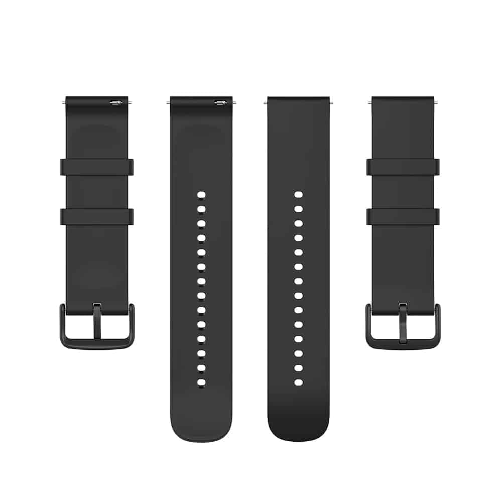 Techsuit - Watchband 20mm (W001) - Samsung Galaxy Watch 4/5/Active 2, Huawei Watch GT 3 (42mm)/GT 3 Pro (43mm) - Black 3