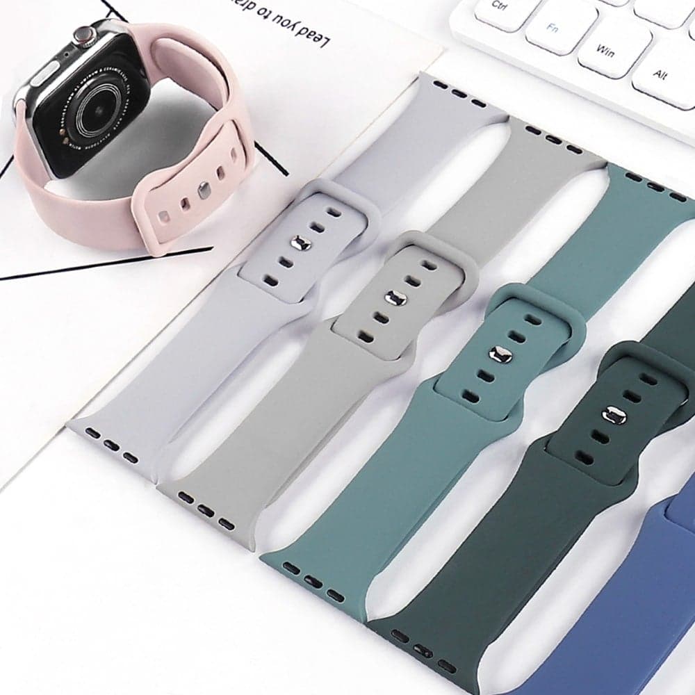 Techsuit - Watchband (W031) - Apple Watch 1/2/3/4/5/6/7/8/9/10/SE/SE 2 (38/40/41/42mm) - Gray 2
