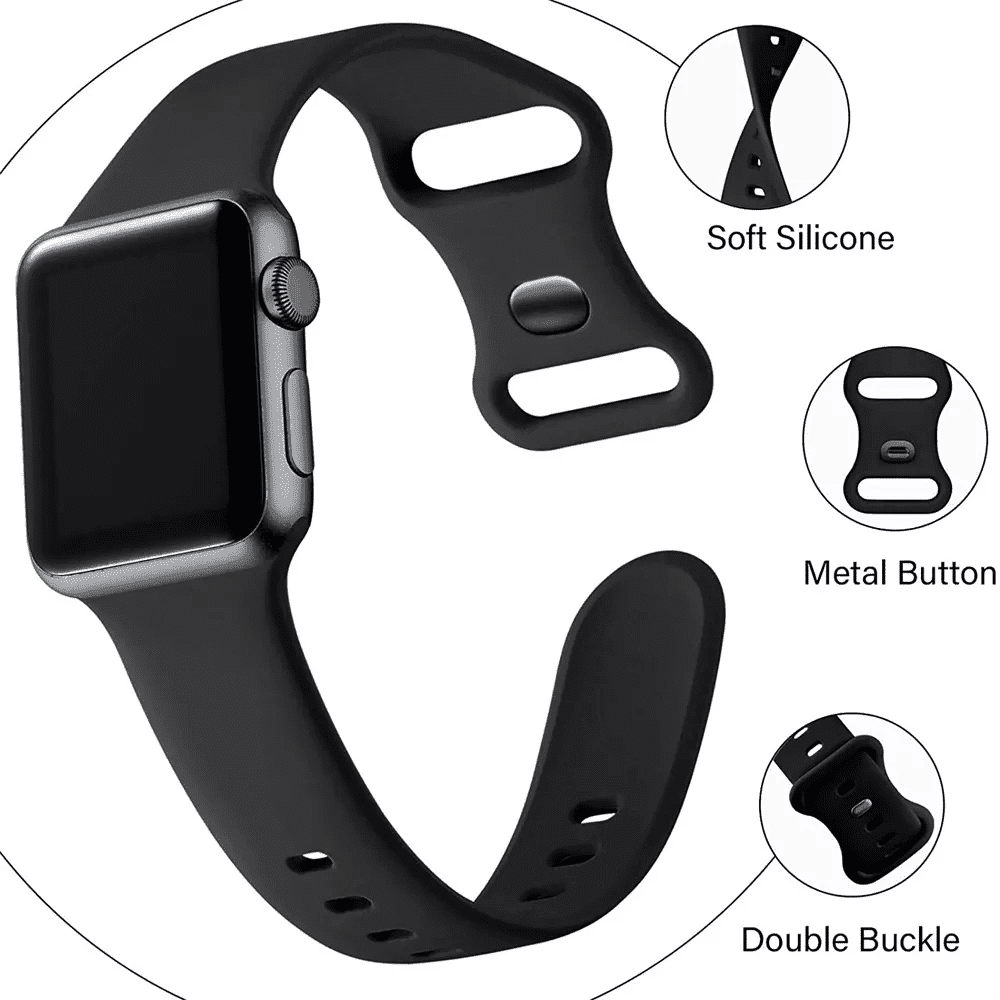 Techsuit - Watchband (W031) - Apple Watch 1/2/3/4/5/6/7/8/9/10/SE/SE 2 (38/40/41/42mm) - Gray 5