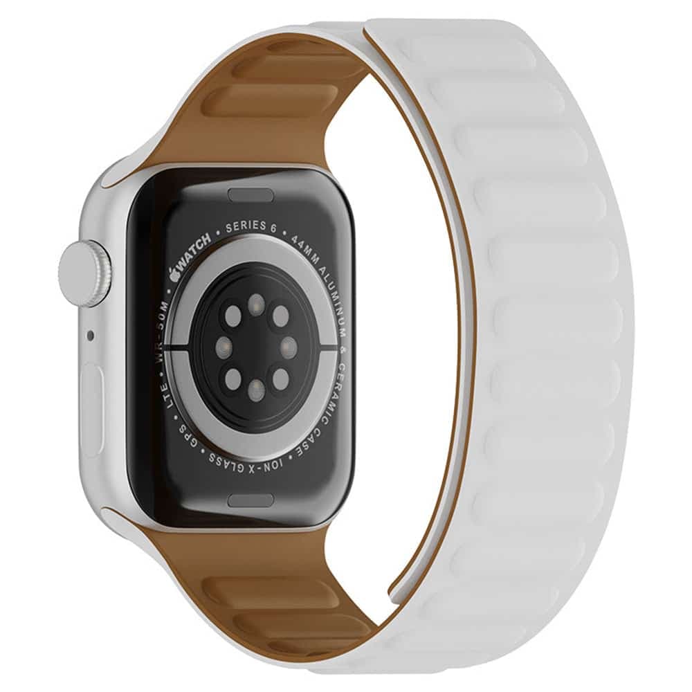Techsuit - Watchband (W035) - Apple Watch 1/2/3/4/5/6/7/8/9/10/SE/SE 2 (38/40/41/42mm) - White 2