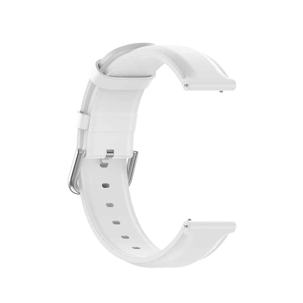 Techsuit - Watchband 20mm (W007PU) - Samsung Galaxy Watch 4/5/Active 2, Huawei Watch GT 3 (42mm)/GT 3 Pro (43mm) - White 3