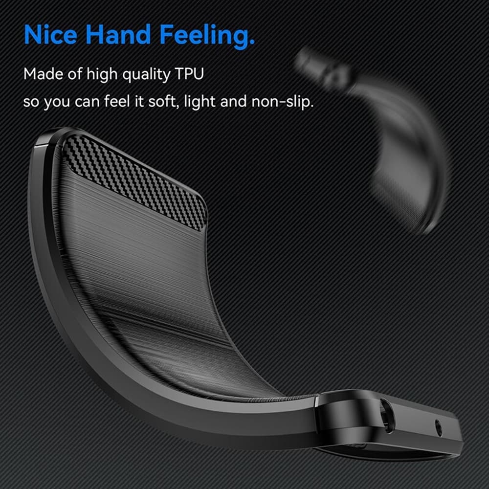 Techsuit Carbon Silicone - θήκη για Motorola Moto G52 - Μαύρο 6