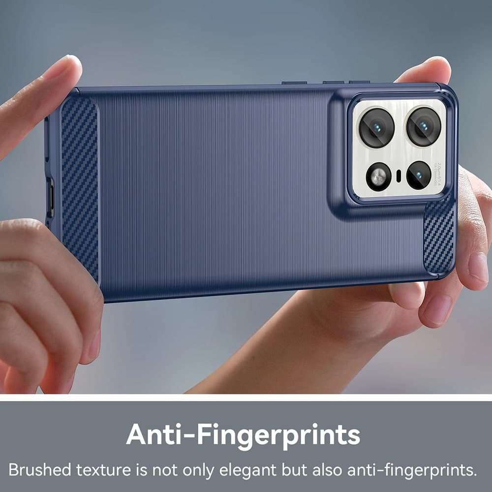 Techsuit Carbon Silicone - θήκη για Motorola Edge 50 Pro - Μαύρο 2
