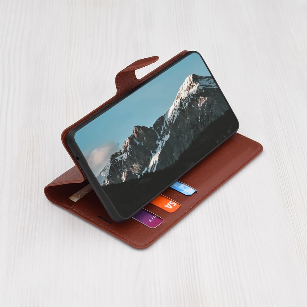 Techsuit Leather Folio - θήκη για Honor Magic6 Pro - Καφέ 2