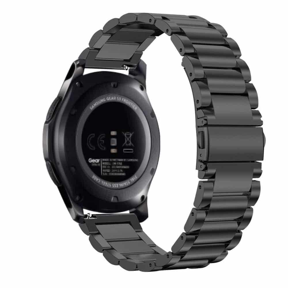 Techsuit - Watchband 20mm (W010) - Samsung Galaxy Watch 4/5/Active 2, Huawei Watch GT 3 (42mm)/GT 3 Pro (43mm) - Black 2