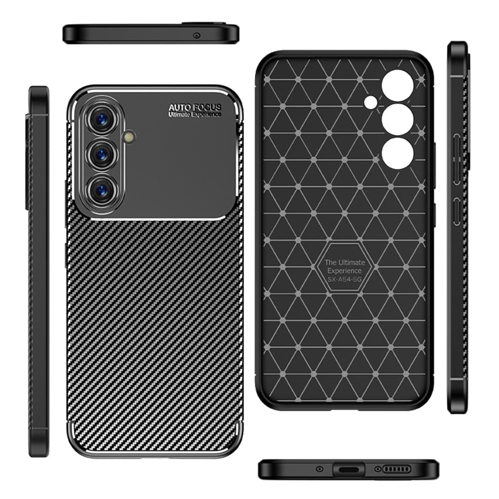 Techsuit CarbonFiber - θήκη για Samsung Galaxy A54 - Μαύρο 3