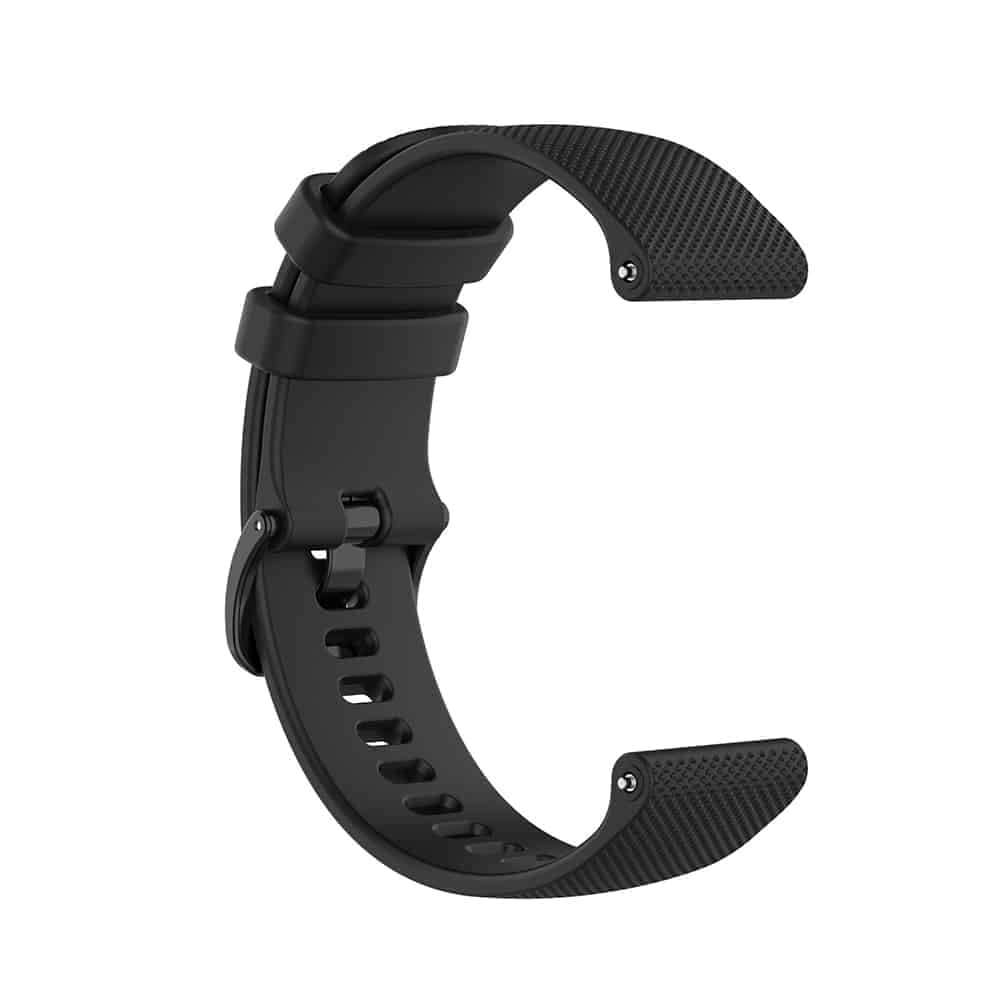 Techsuit - Watchband 20mm (W006) - Samsung Galaxy Watch 4/5/Active 2, Huawei Watch GT 3 (42mm)/GT 3 Pro (43mm) - Black 2