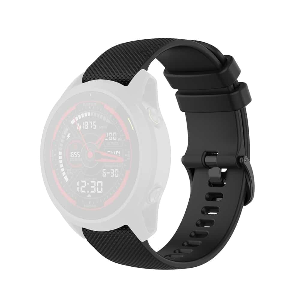Techsuit - Watchband 20mm (W006) - Samsung Galaxy Watch 4/5/Active 2, Huawei Watch GT 3 (42mm)/GT 3 Pro (43mm) - Black 3