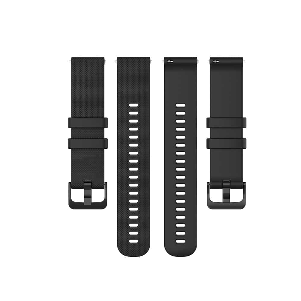 Techsuit - Watchband 20mm (W006) - Samsung Galaxy Watch 4/5/Active 2, Huawei Watch GT 3 (42mm)/GT 3 Pro (43mm) - Black 6