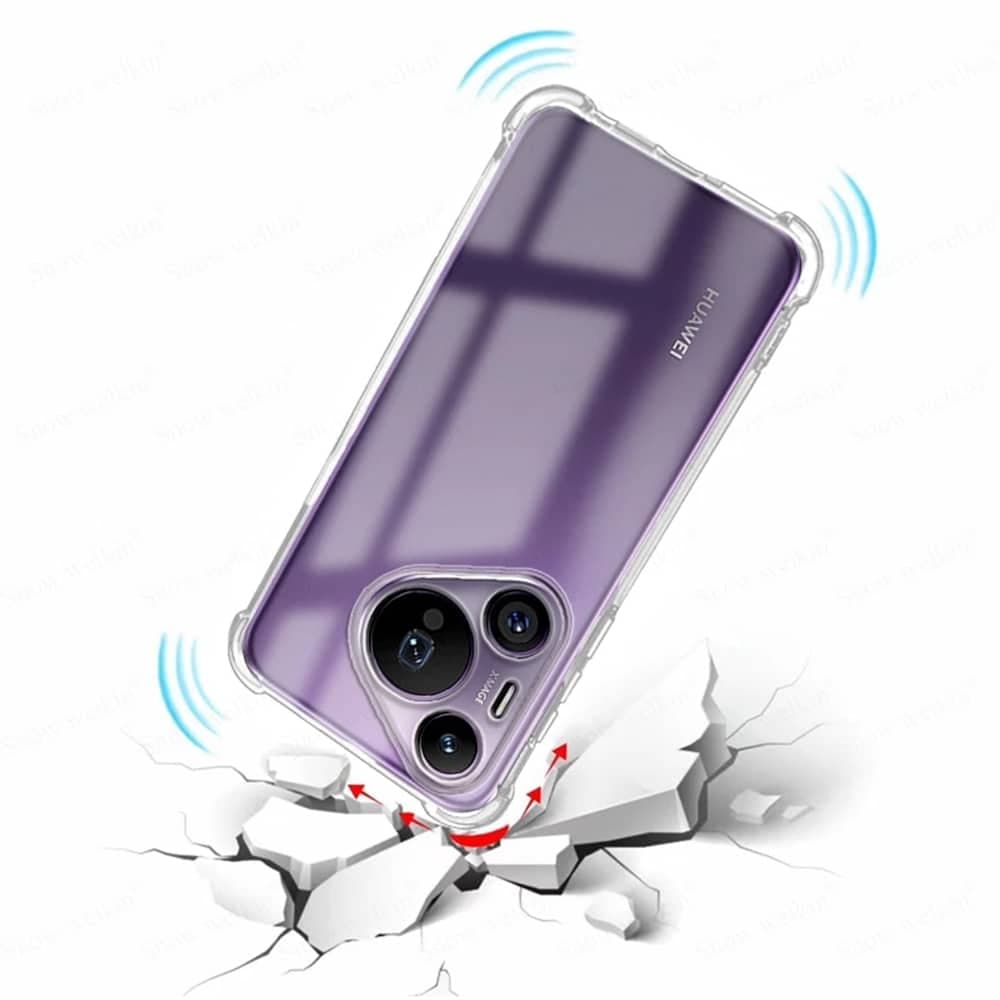 Techsuit Shockproof Clear Silicone - θήκη για Huawei Pura 70 Pro - Διάφανο 3