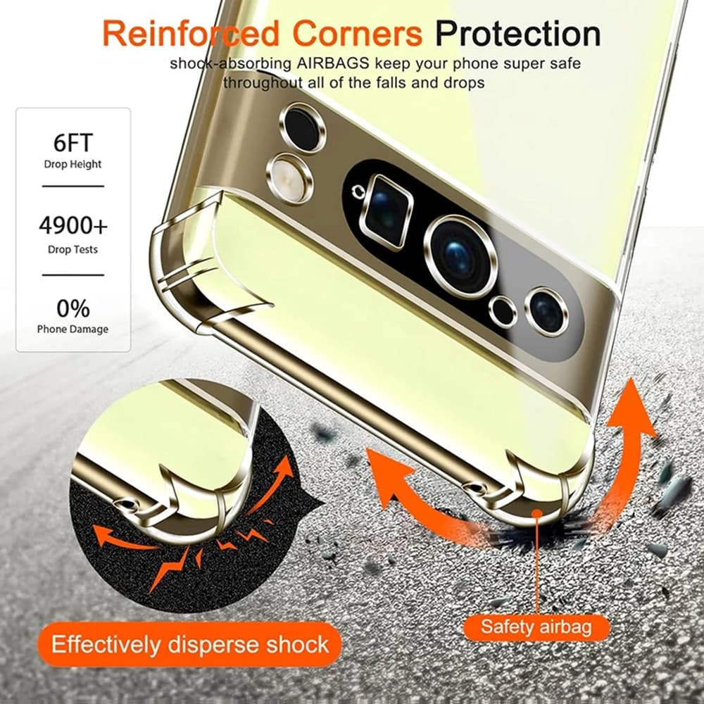Techsuit Shockproof Clear Silicone - θήκη για Google Pixel 9 Pro XL - Διάφανο 5