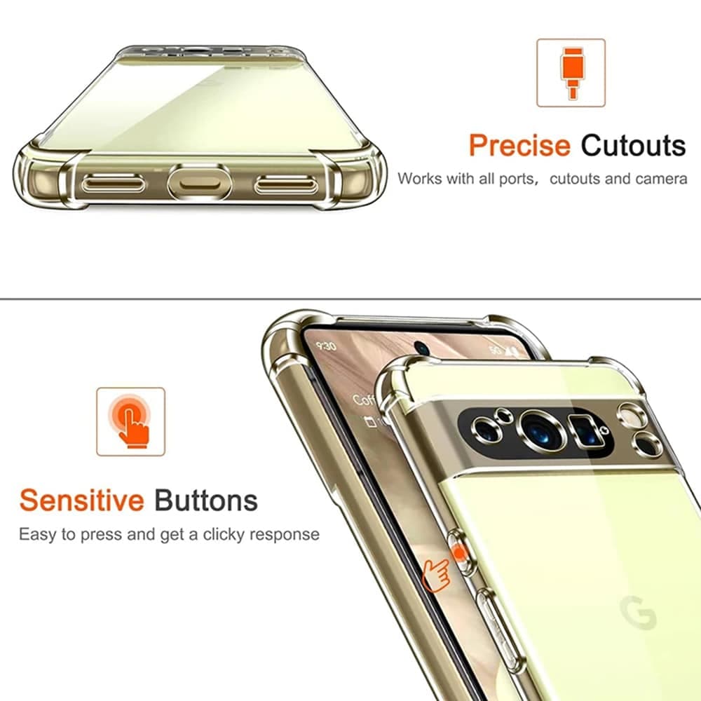 Techsuit Shockproof Clear Silicone - θήκη για Google Pixel 9 Pro XL - Διάφανο 6