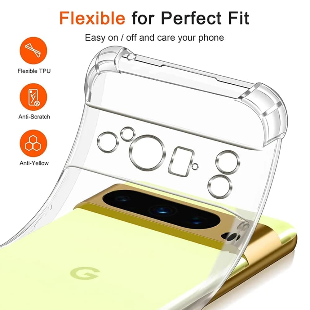 Techsuit Shockproof Clear Silicone - θήκη για Google Pixel 9 Pro XL - Διάφανο 2