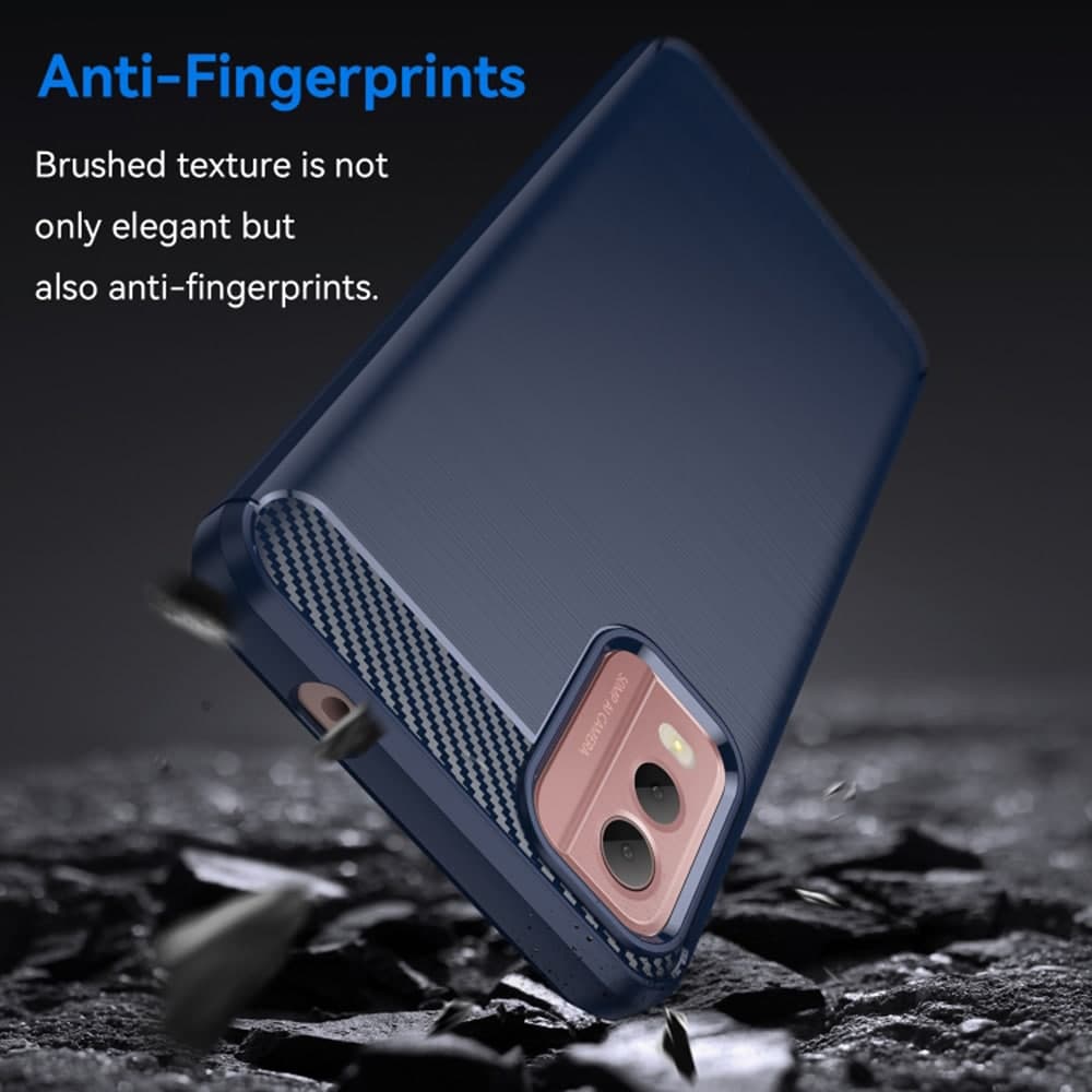 Techsuit Carbon Silicone - θήκη για Nokia C32 - Μπλε 3