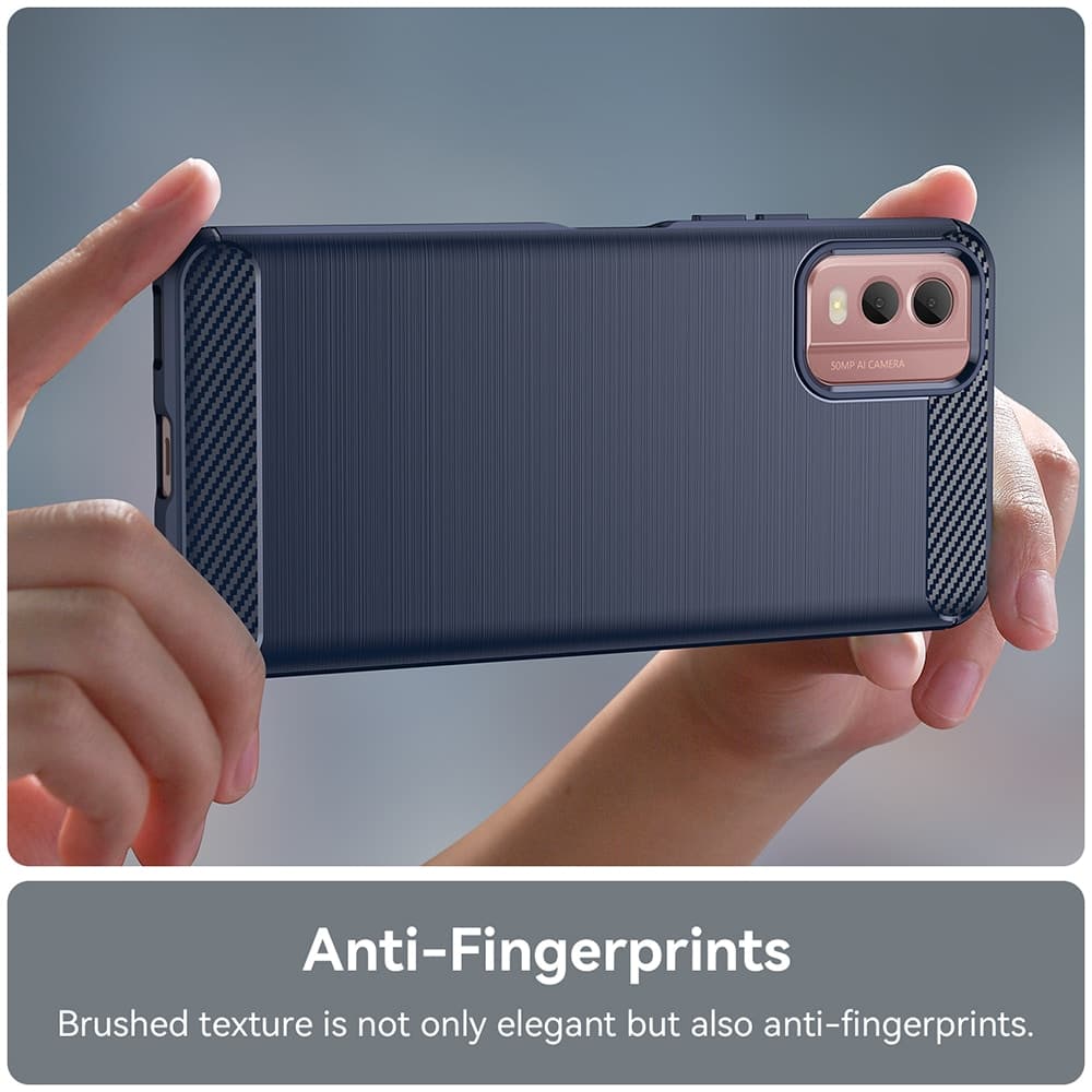 Techsuit Carbon Silicone - θήκη για Nokia C32 - Μπλε 5