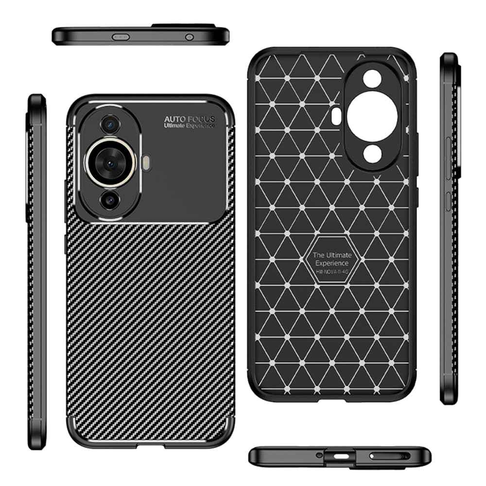 Techsuit CarbonFiber - θήκη για Huawei nova 11 - Μαύρο 4