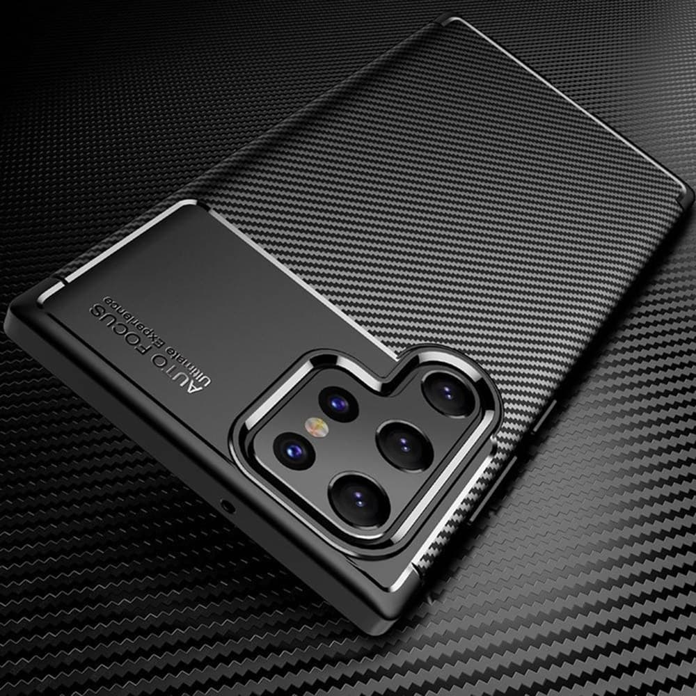 Techsuit CarbonFiber - θήκη για Samsung Galaxy S22 Ultra 5G - Μαύρο 6