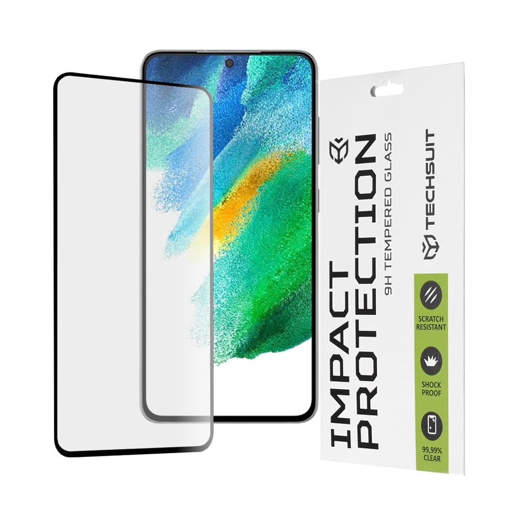 Techsuit - 111D Πλήρης Κάλυψη / Full Glue Γυαλί - Samsung Galaxy S21 FE 5G - Μαύρο