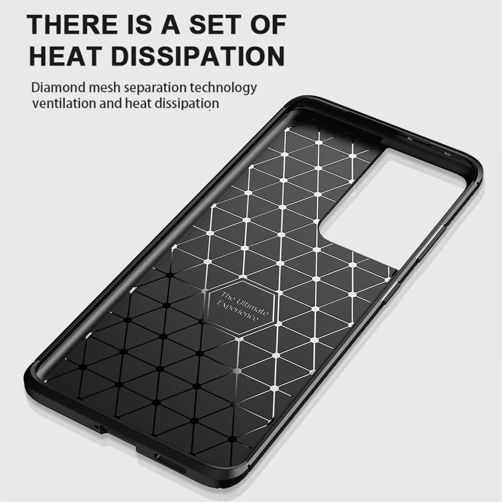 Techsuit CarbonFiber - θήκη για Samsung Galaxy S21 Ultra 5G - Μαύρο 3