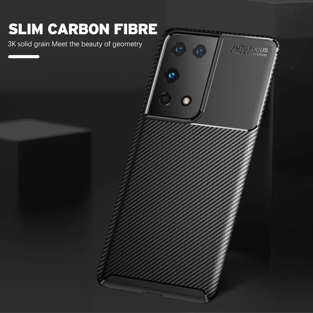 Techsuit CarbonFiber - θήκη για Samsung Galaxy S21 Ultra 5G - Μαύρο 4
