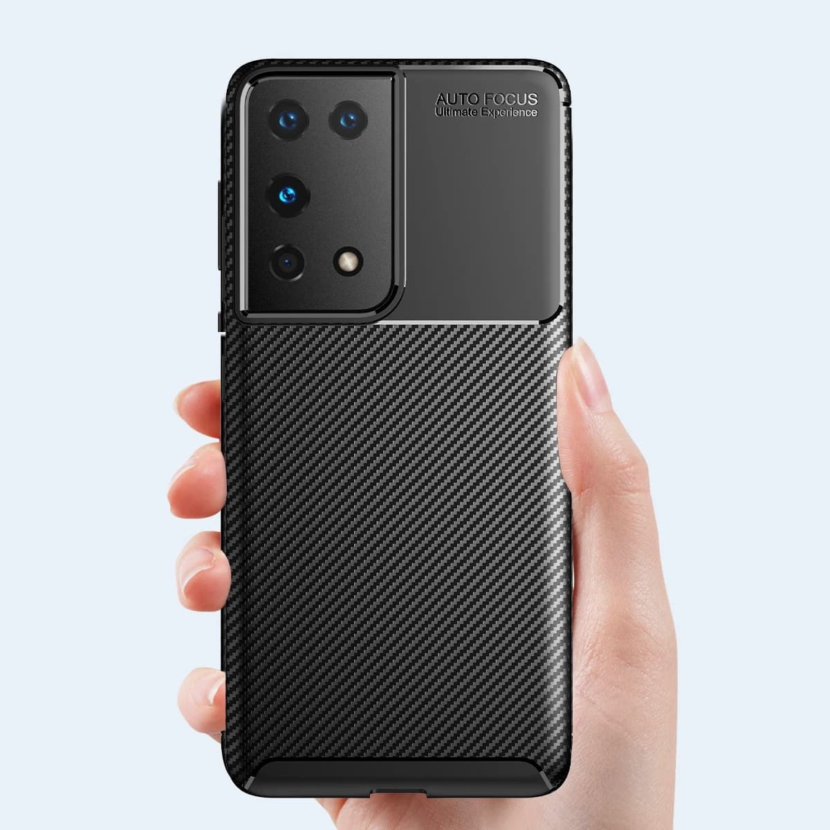 Techsuit CarbonFiber - θήκη για Samsung Galaxy S21 Ultra 5G - Μαύρο 5