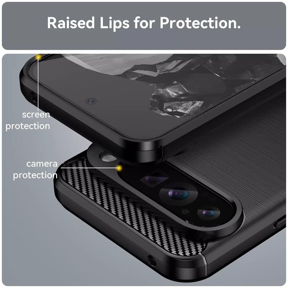 Techsuit Carbon Silicone - θήκη για Google Pixel 9 Pro XL - Μπλε 5