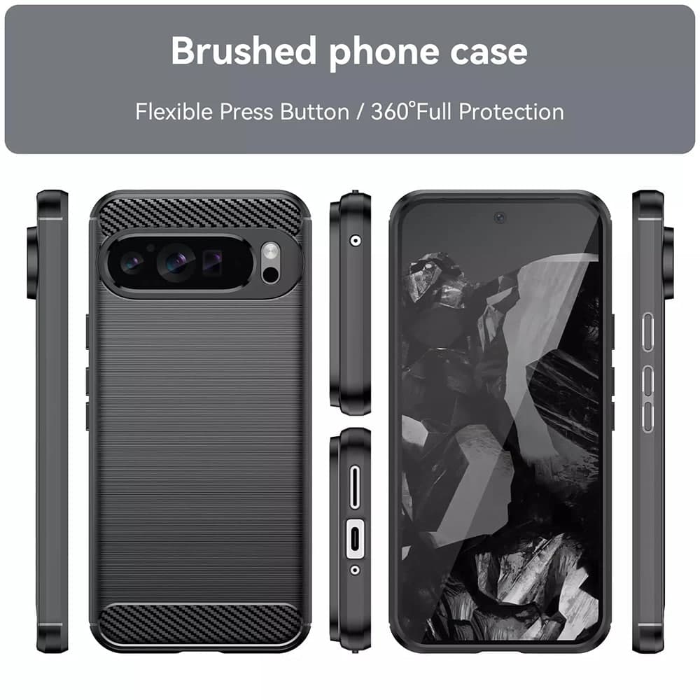 Techsuit Carbon Silicone - θήκη για Google Pixel 9 Pro XL - Μπλε 2