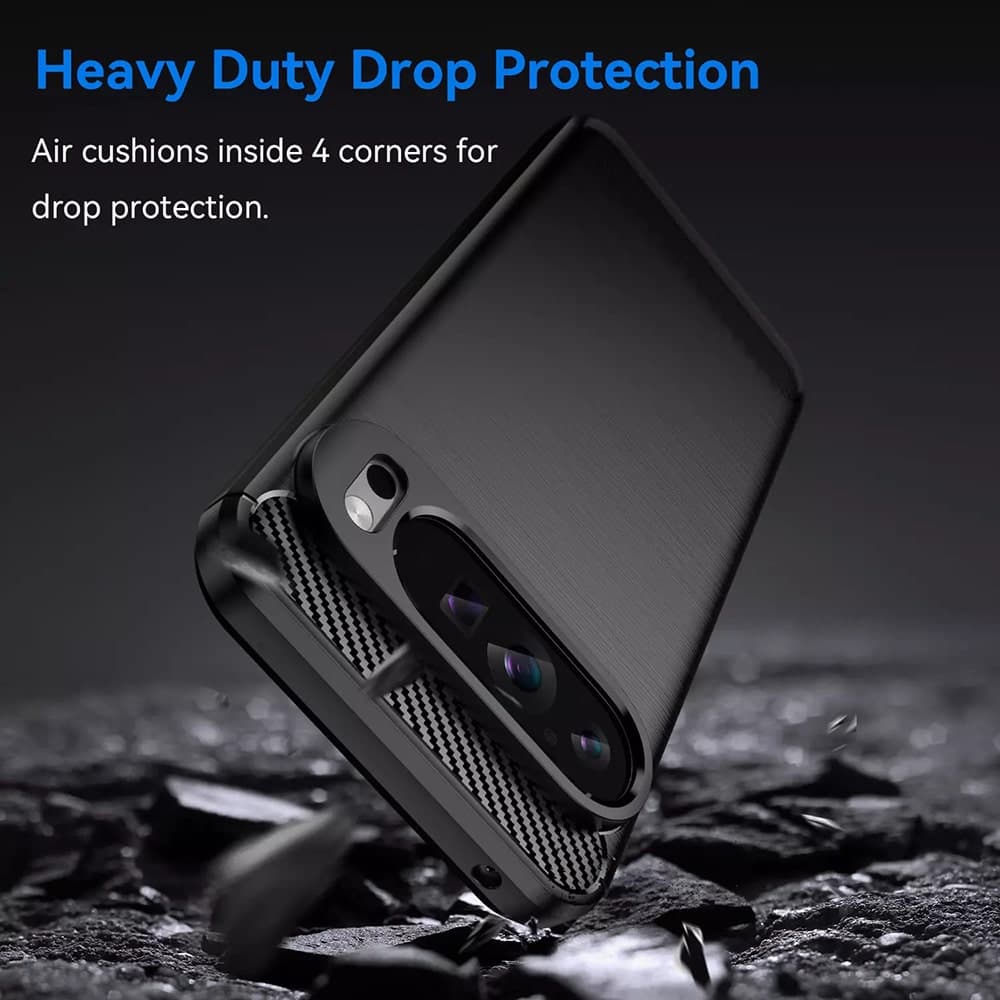 Techsuit Carbon Silicone - θήκη για Google Pixel 9 Pro XL - Μπλε 3