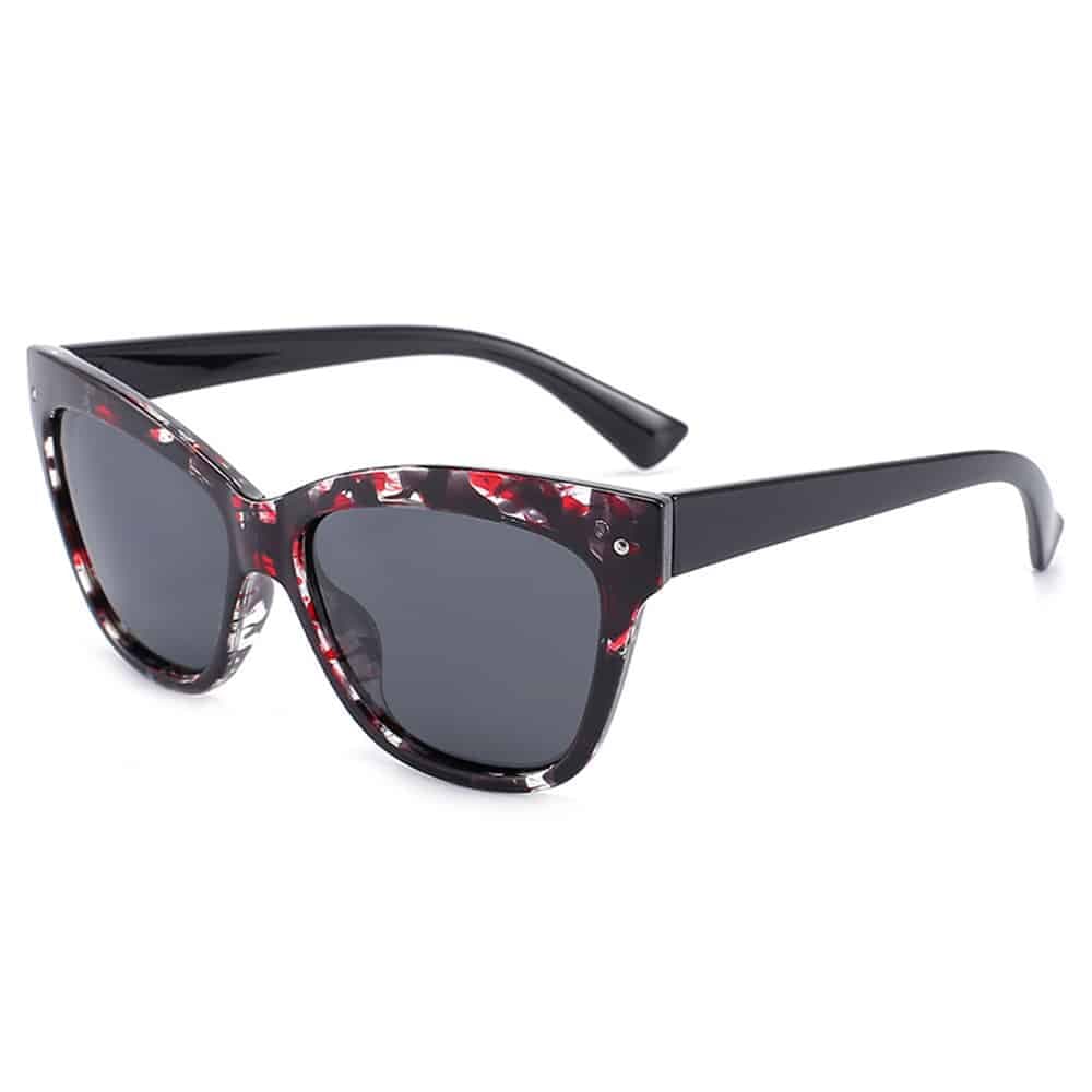 Techsuit - Polarized Γυαλιά Ηλίου PC (OD8155-C4) - Προστασία UV - Λουλούδια / Μαύρο One Size