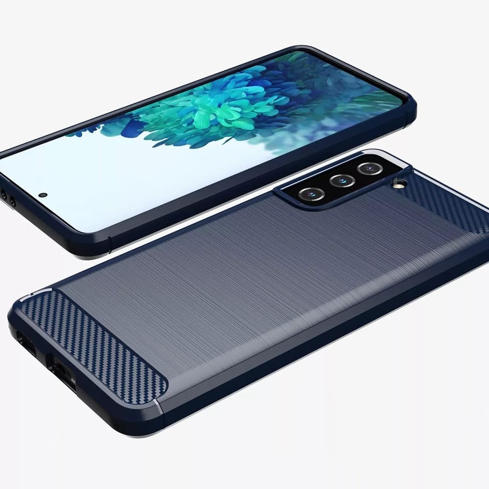 Techsuit Carbon Silicone - θήκη για Samsung Galaxy S20 FE - Μπλε 2