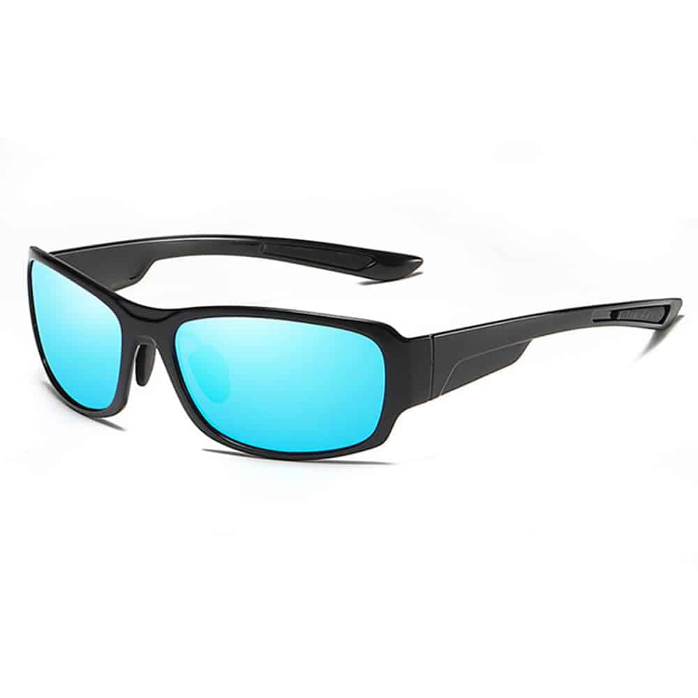 Techsuit - Polarized Γυαλιά Ηλίου TR90 (MM108) - Προστασία UV - Λαμπερό Μαύρο / Παγωμένο Μπλε One Size