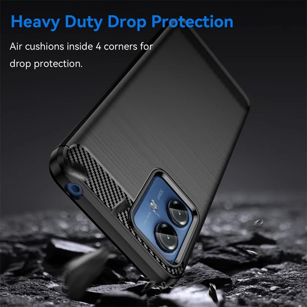 Techsuit Carbon Silicone - θήκη για Motorola Moto G14 - Μπλε 3