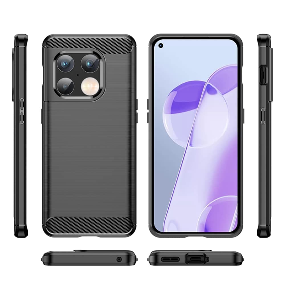 Techsuit Carbon Silicone - θήκη για Oneplus 10 Pro - Μαύρο 4