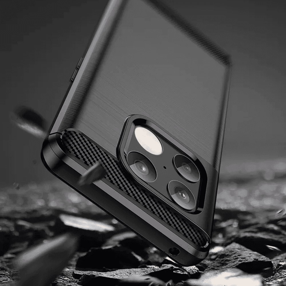 Techsuit Carbon Silicone - θήκη για Oneplus 10 Pro - Μαύρο 6