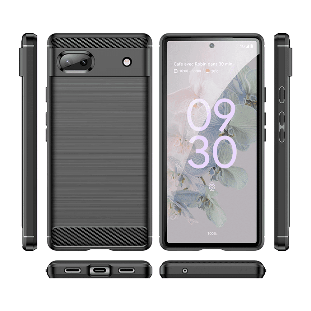 Techsuit Carbon Silicone - θήκη για Google Pixel 6a - Μαύρο 2