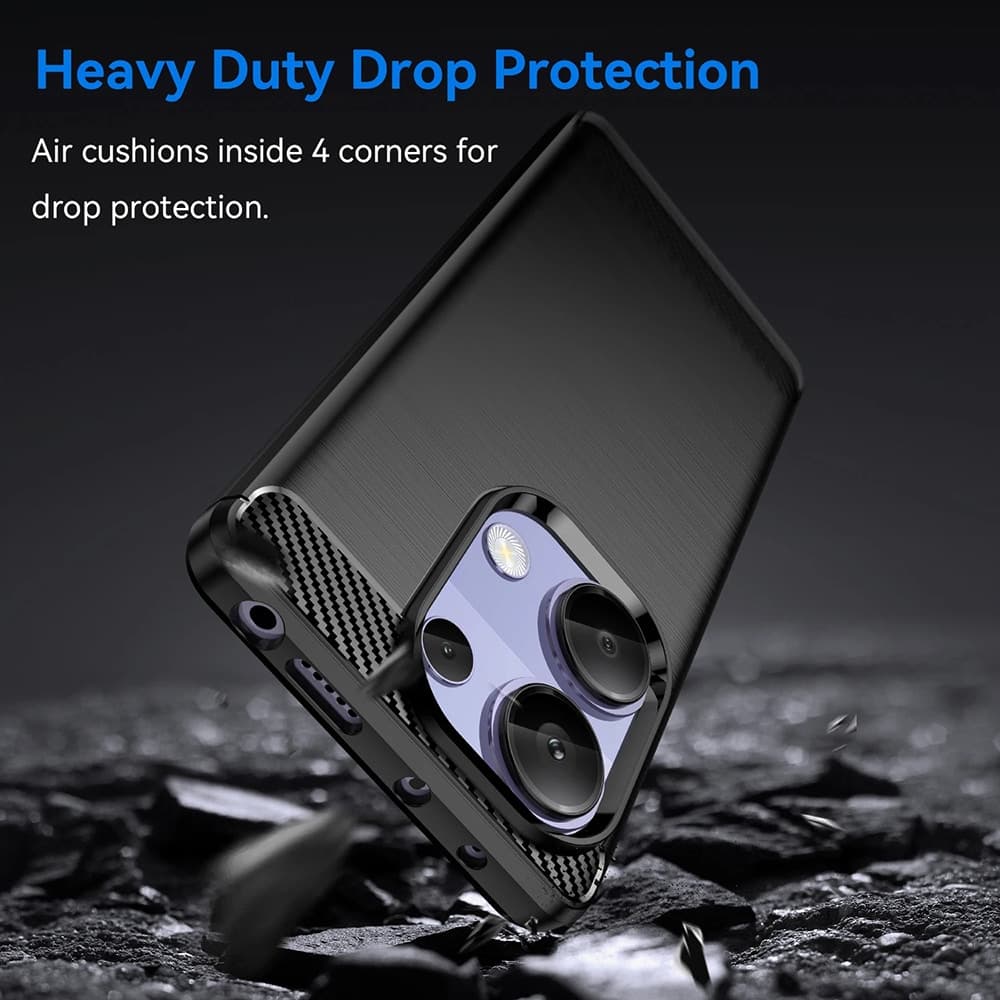 Techsuit Carbon Silicone - θήκη για Xiaomi Redmi Note 13 Pro / Poco M6 - Μπλε 4