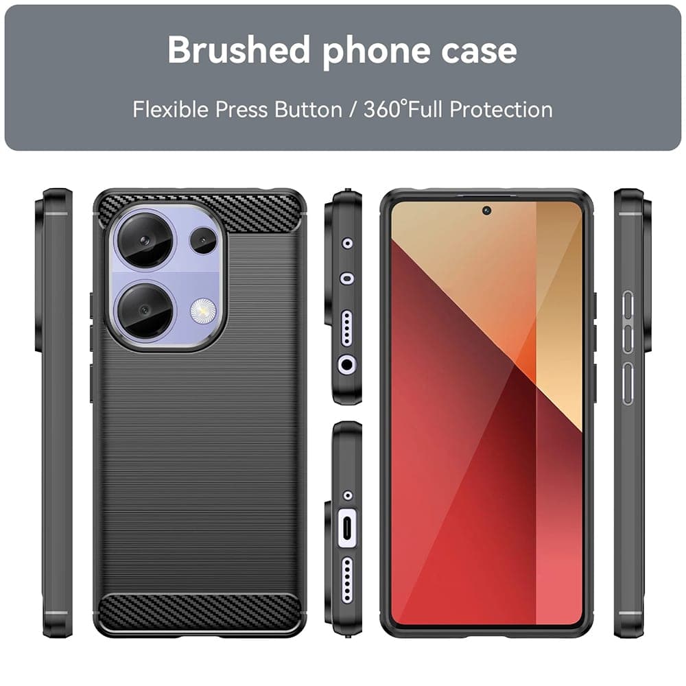 Techsuit Carbon Silicone - θήκη για Xiaomi Redmi Note 13 Pro / Poco M6 - Μπλε 6