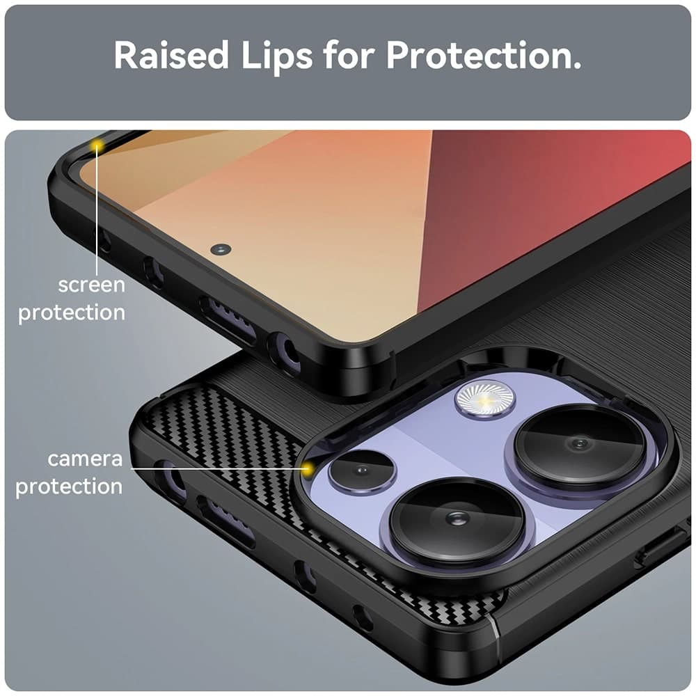 Techsuit Carbon Silicone - θήκη για Xiaomi Redmi Note 13 Pro / Poco M6 - Μπλε 5