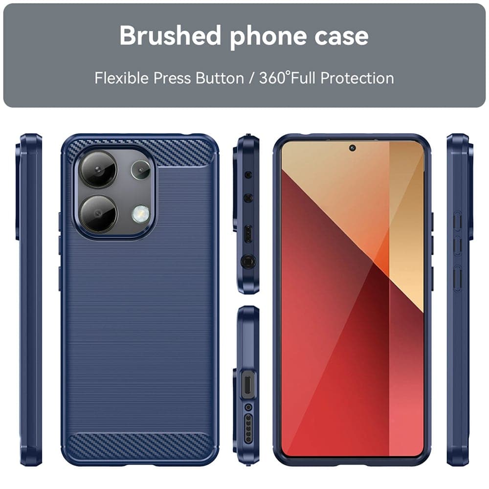 Techsuit Carbon Silicone - θήκη για Xiaomi Redmi Note 13 4G - Μπλε 2