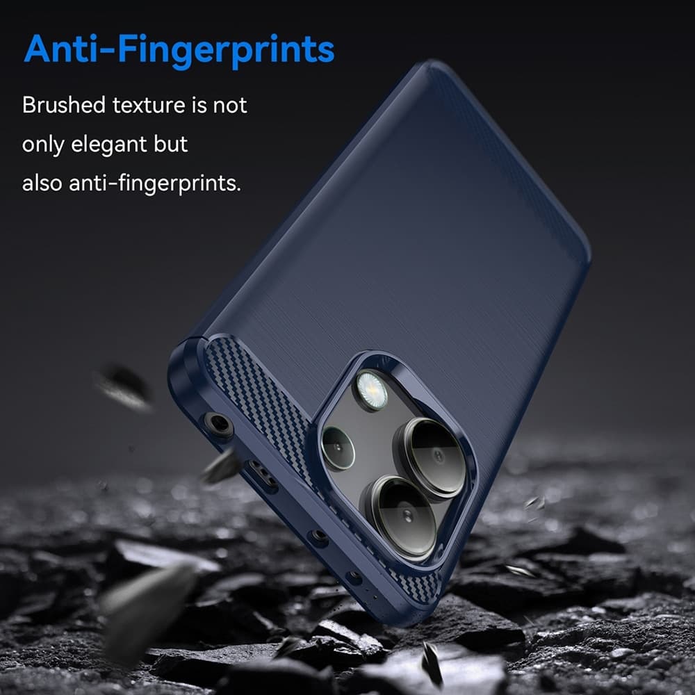 Techsuit Carbon Silicone - θήκη για Xiaomi Redmi Note 13 4G - Μπλε 3