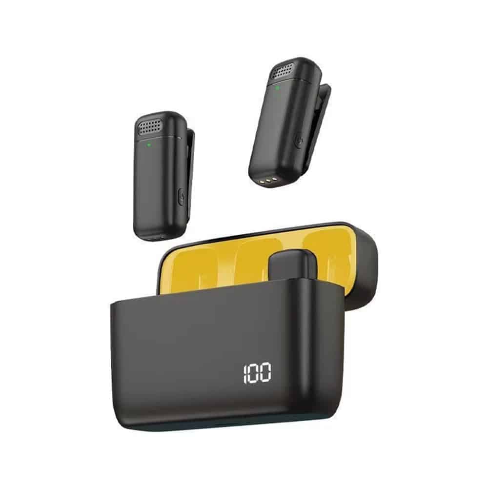 Techsuit - (2 συσκευασία)  Μικρόφωνο Lavalier Wireless (LW3) - με Δέκτη, Type-C, Μείωση Θορύβου, 70mAh, Plug and Play - Μαύρο 2