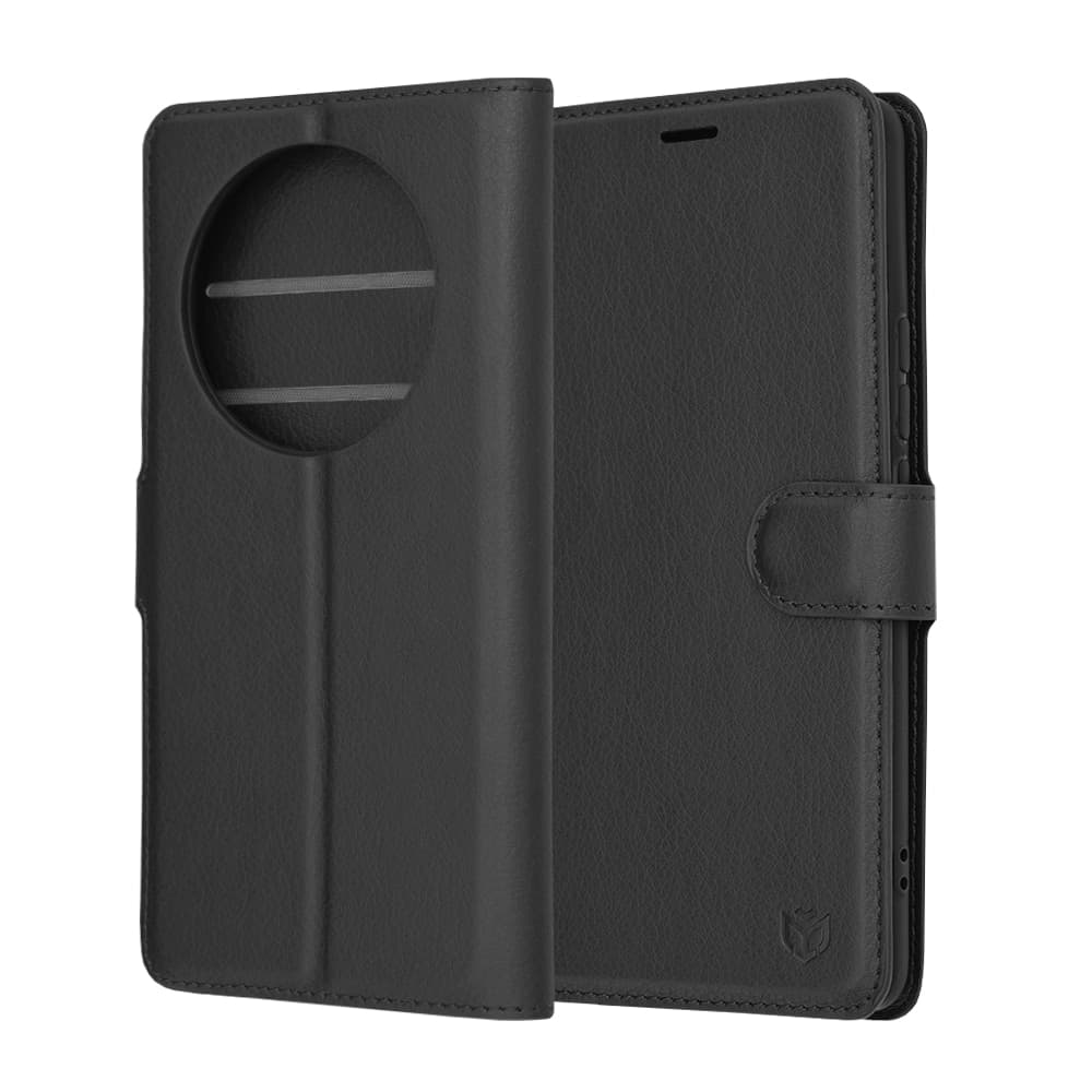 Techsuit Leather Folio - θήκη για Realme 12 Pro - Μαύρο 6
