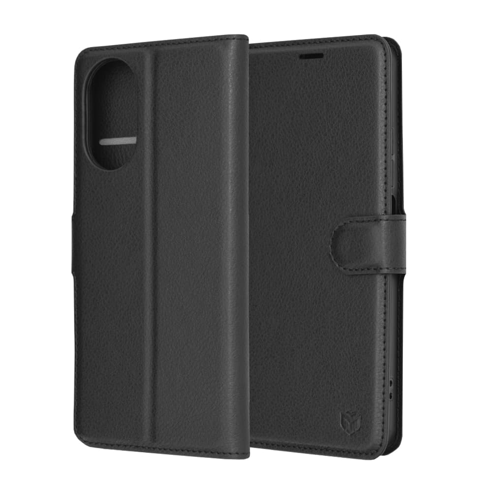 Techsuit Leather Folio - θήκη για Realme C67 / 4G - Μαύρο 6