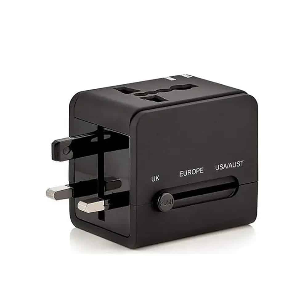Techsuit - Προσαρμογέας Ταξιδιού (HHT148) - PD20W, QC, USB, Type-C, EU, UK, AUS, US - Μαύρο
