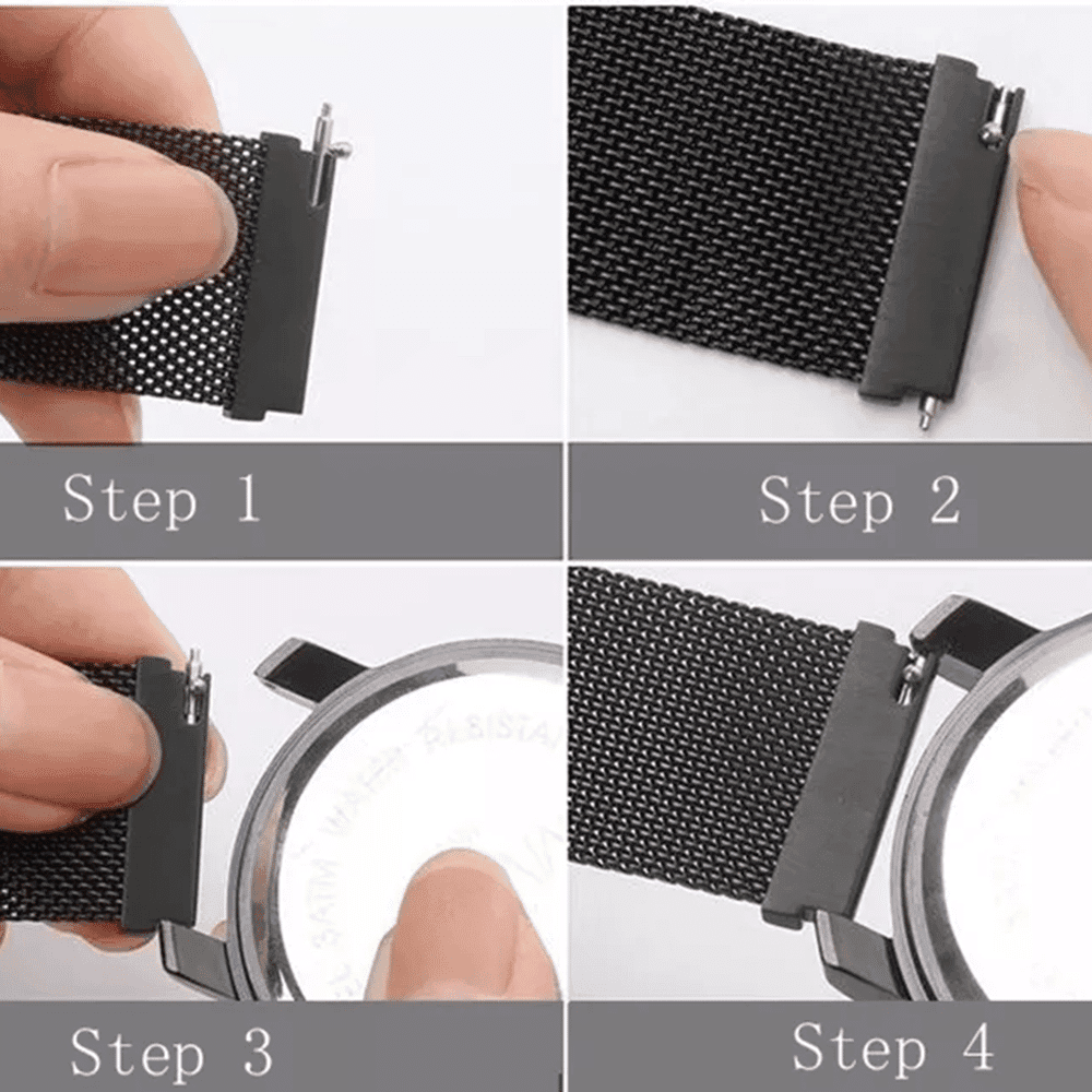 Techsuit - Watchband 18mm (W009) - Huawei Watch GT 4 (41mm)/W1/Honor Watch S1/Garmin Venu 2S/Vivoactive 4S - Blue 6